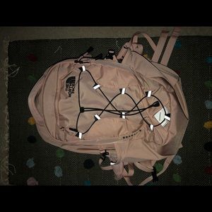 northface borealis blush pink school backpack